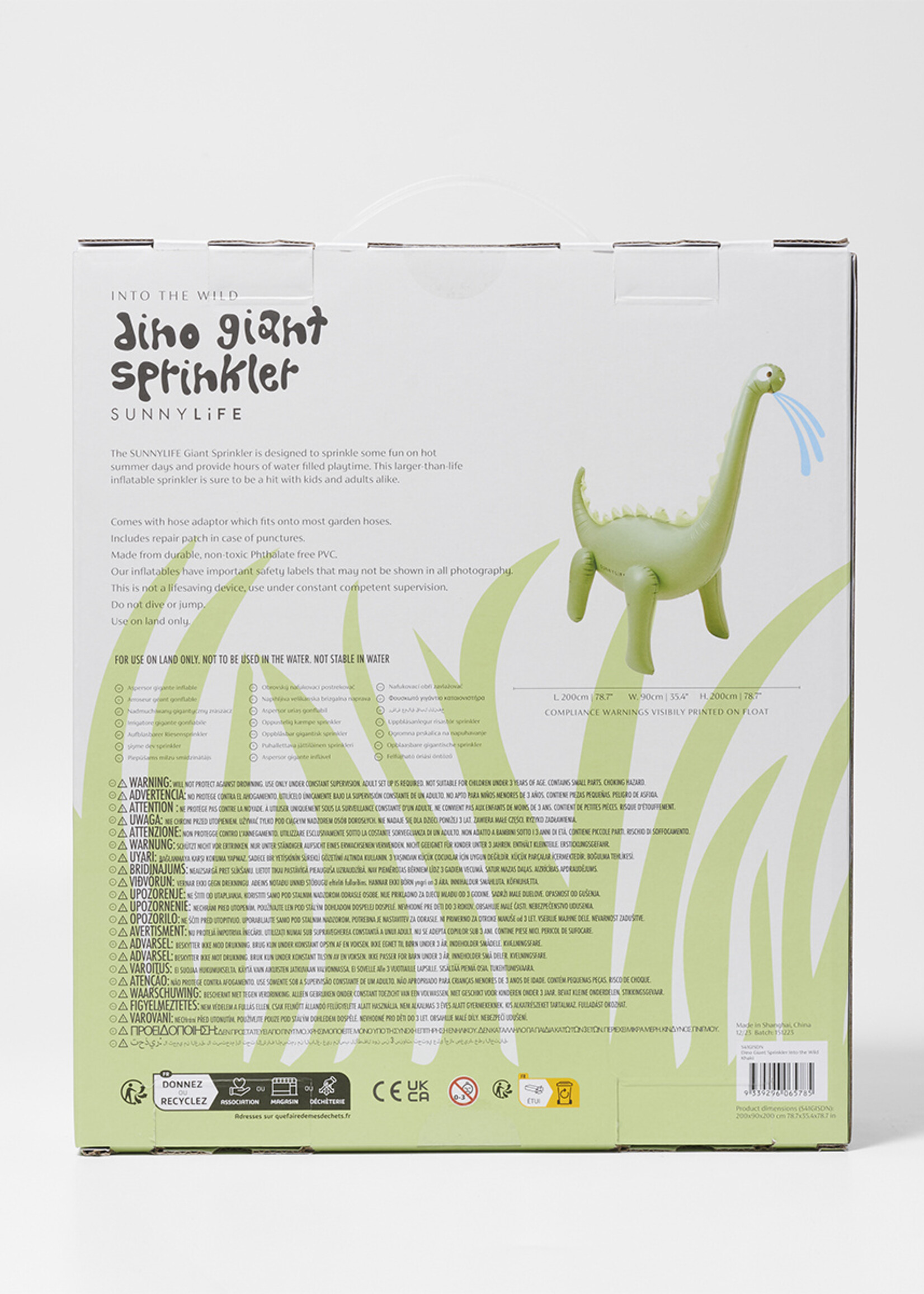 Sunnylife SunnyLife - Into The Wild - Dino - Sproeier - Khaki