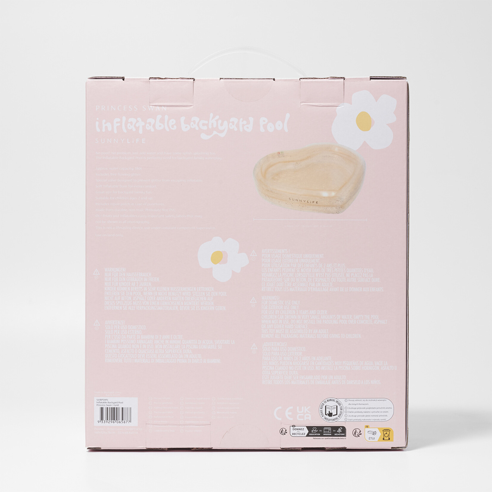 Sunnylife SunnyLife - Opblaasbaar zwembad - Kinderen - Zwanenprinses - Goud