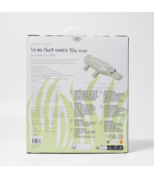 Sunnylife SunnyLife - Lie On - Matelas d'air - Cookie the crocodile - Khaki