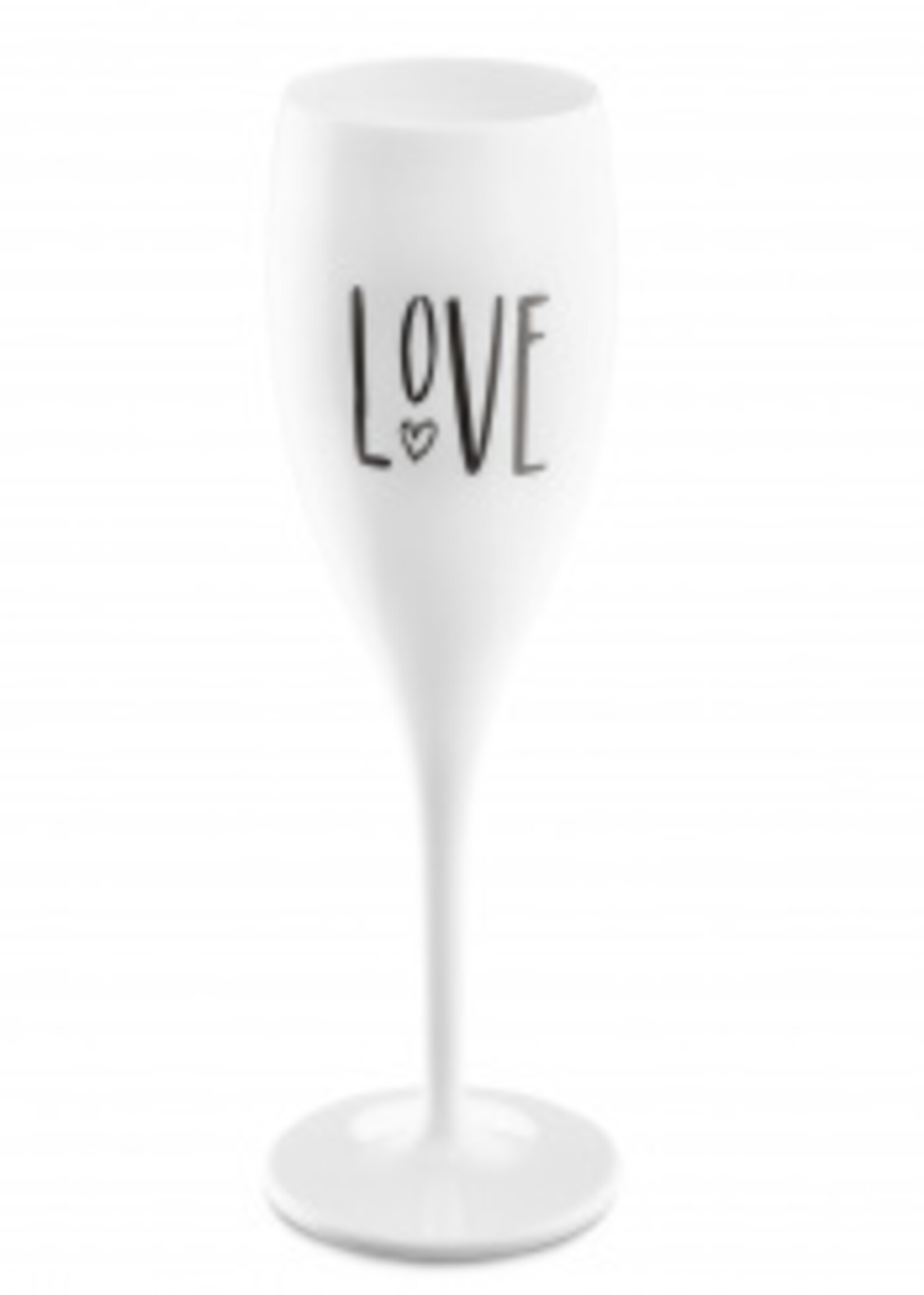 Koziol Koziol - Cheers No. 1 - LOVE - Superglas - Champagneglas - 100ml - Wit - Set van 6