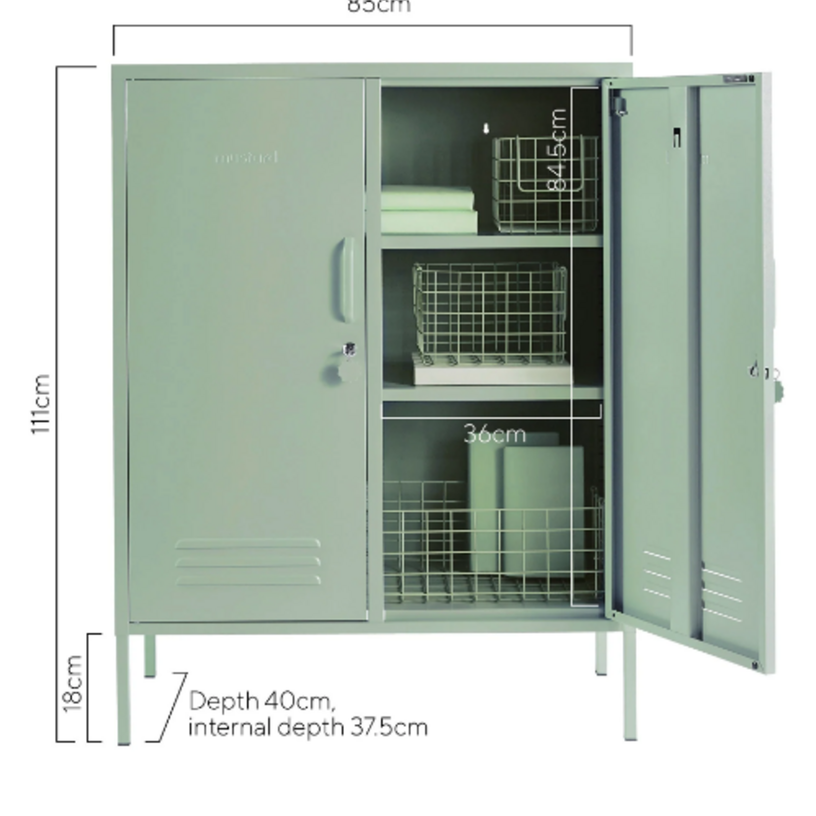 Mustard Made Mustard - The Midi - Armoire - Metal - sauge (vert pastel)
