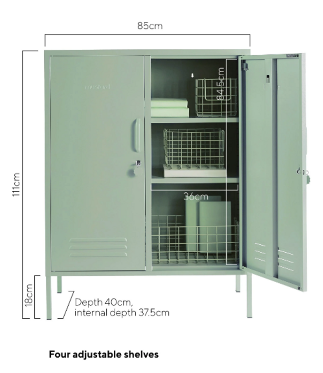 Mustard Made Mustard - The Midi - Armoire - Metal - sauge (vert pastel)