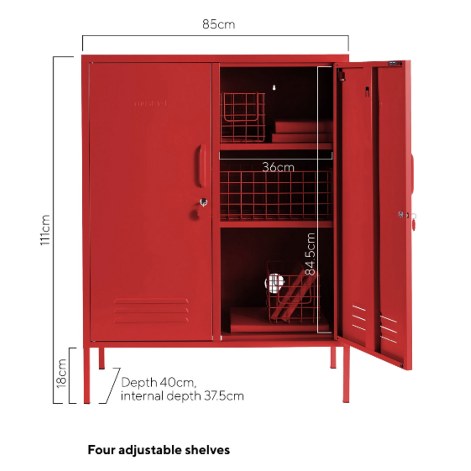 Mustard Made Mustard - The Midi - Kast - Metaal - Poppy (Rood)