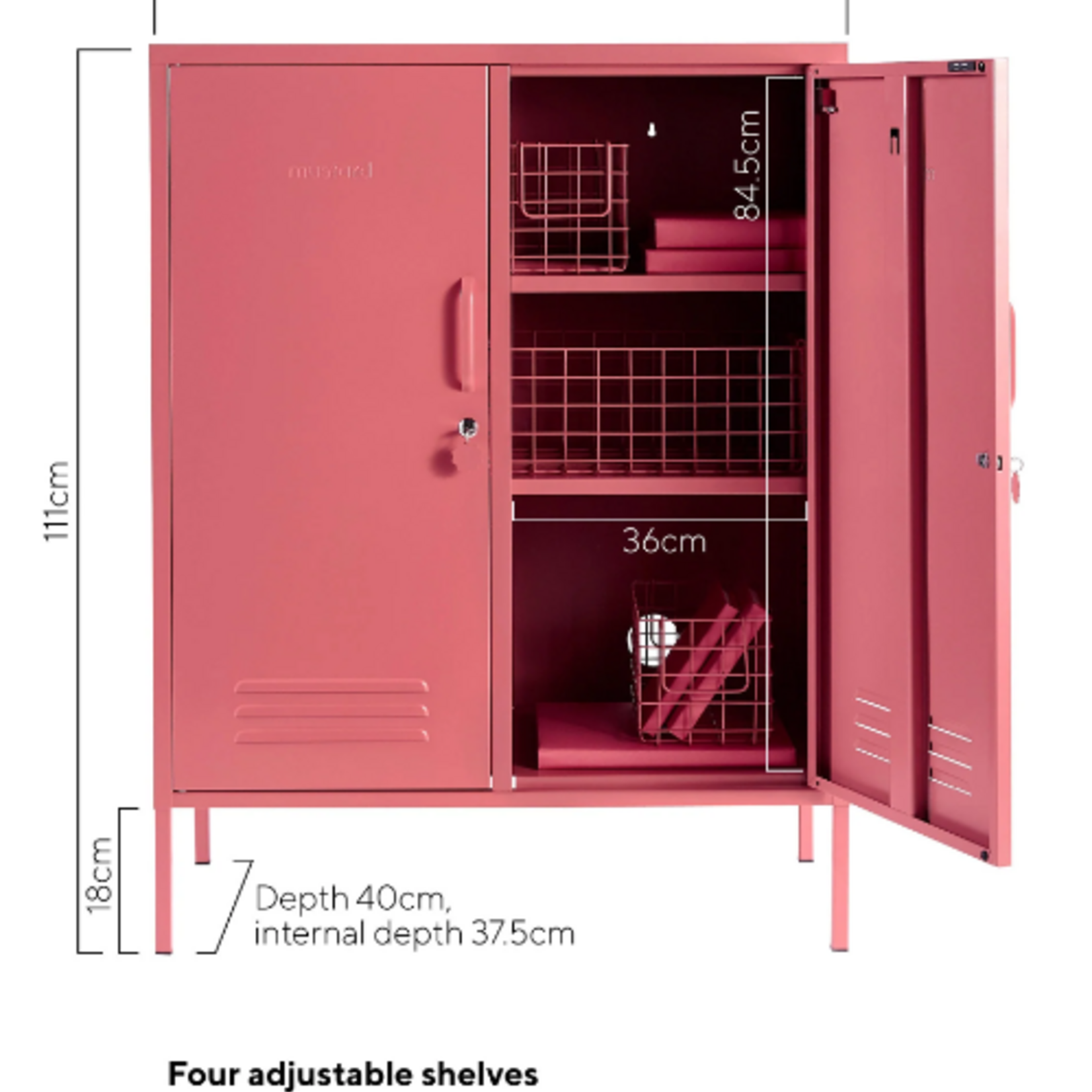 Mustard Made Mustard - The Midi - Armoire - Metal - Berry (Rose)