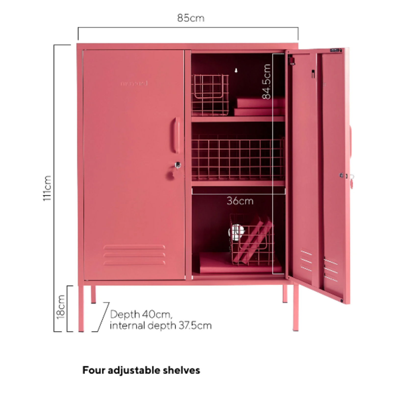 Mustard Made Mustard - The Midi - Armoire - Metal - Berry (Rose)
