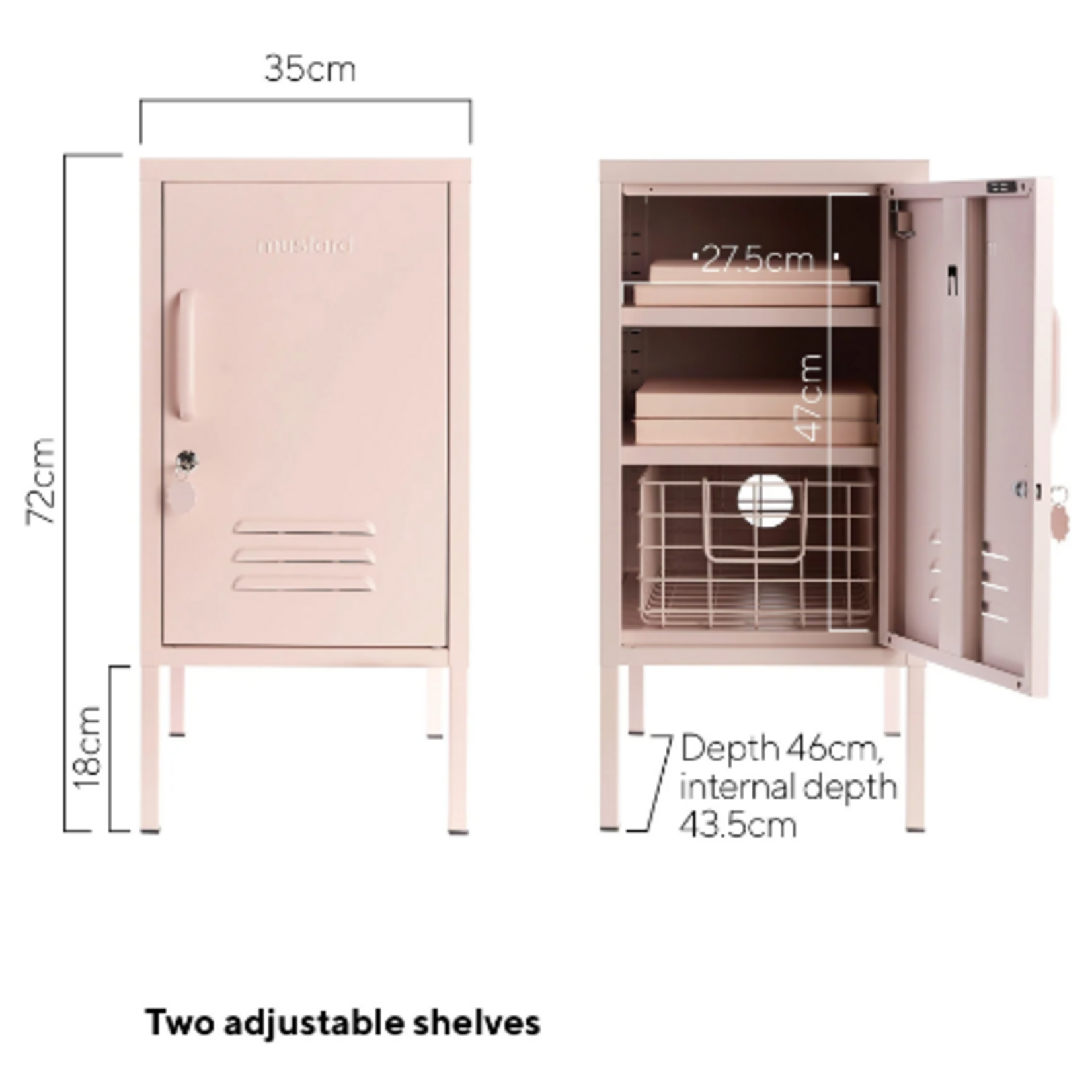 Mustard Made Mustard - The Shorty - Armoire - Metal - Blush