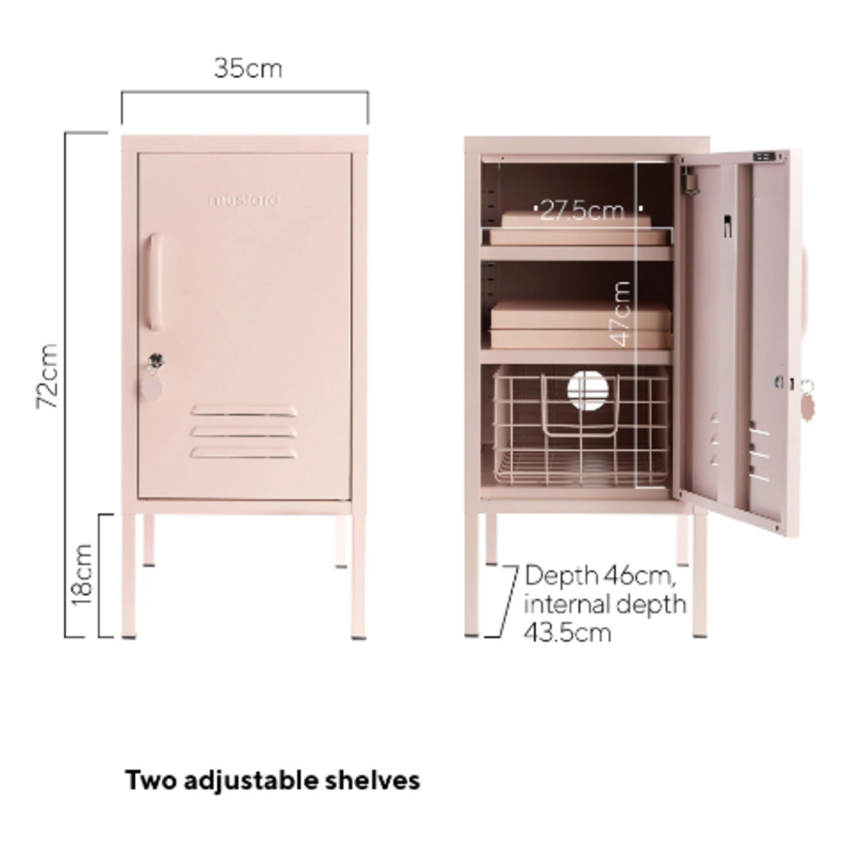 Mustard Made Mustard - The Shorty - Armoire - Metal - Blush