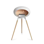 Le feu Le Feu - Bio Fireplace - White Ground High - chêne savonné - brûleur en acier