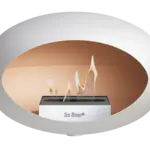 Le feu Le feu - cheminée murale - blanc - brûleur argenté