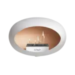 Le feu Le feu - muur openhaard - wit - zilverkleurige brander