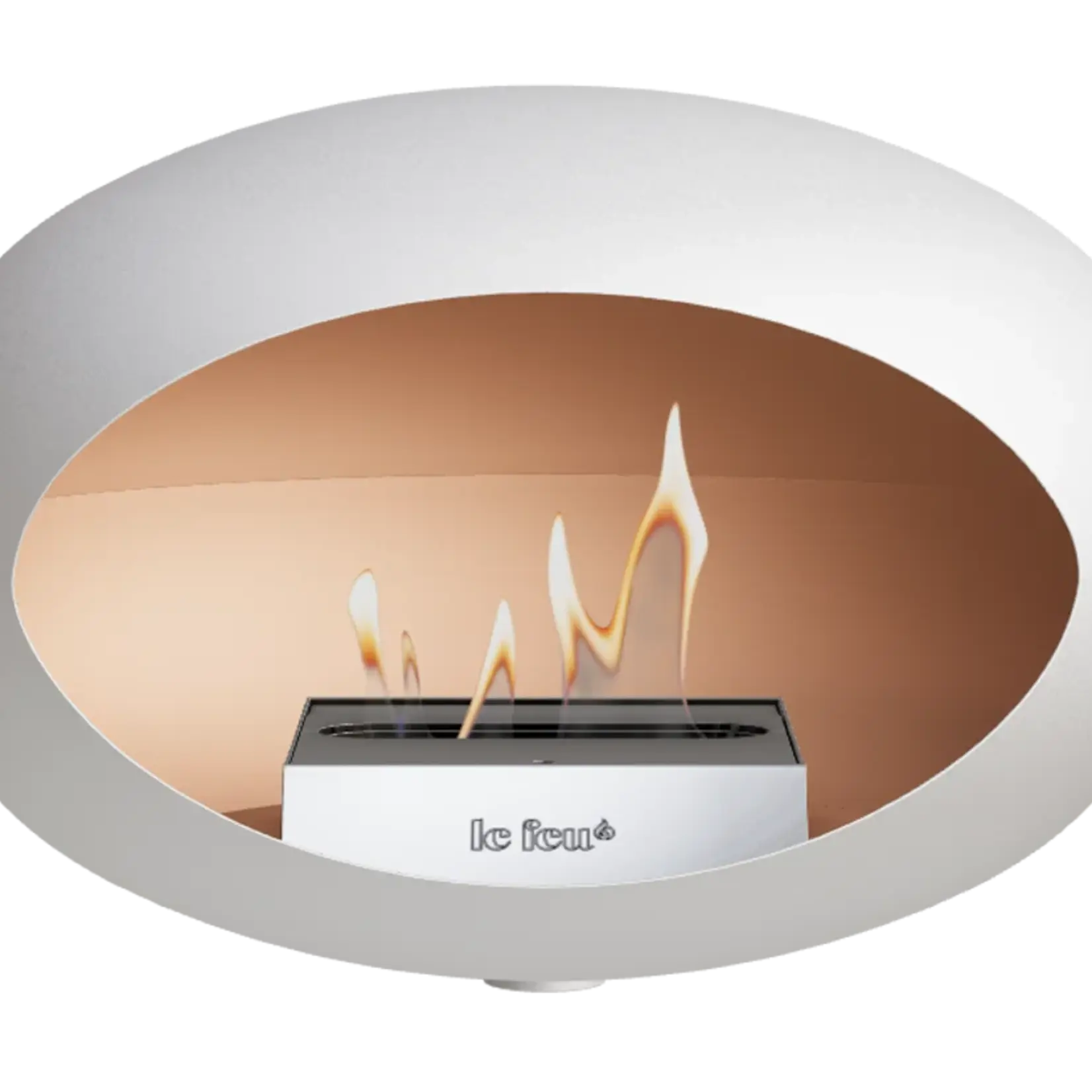 Le feu Le feu - muur openhaard - wit - zilverkleurige brander