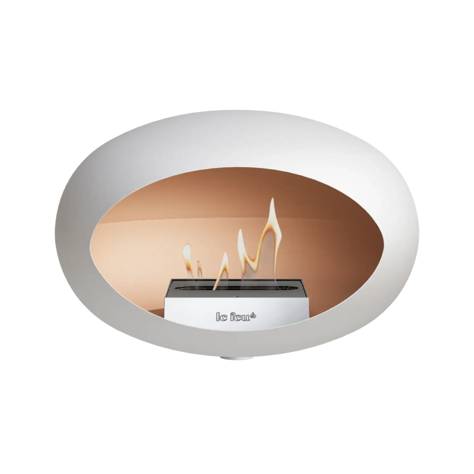 Le feu Le feu - muur openhaard - wit - zilverkleurige brander