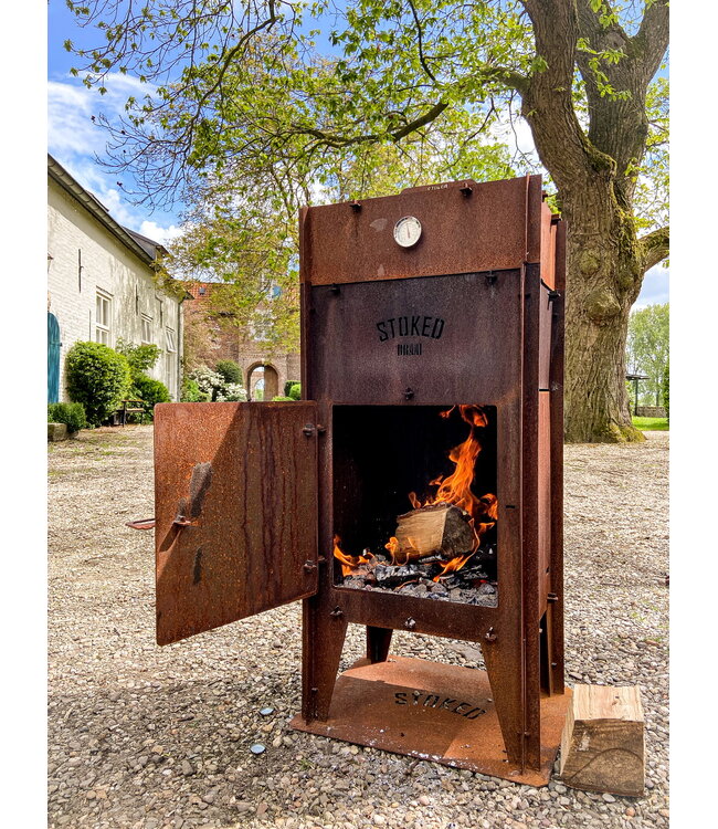 STOKED - Braai - Buitenhaard/BBQ - BASISMODEL- CorTen staal - incl. RVS Grill Rooster