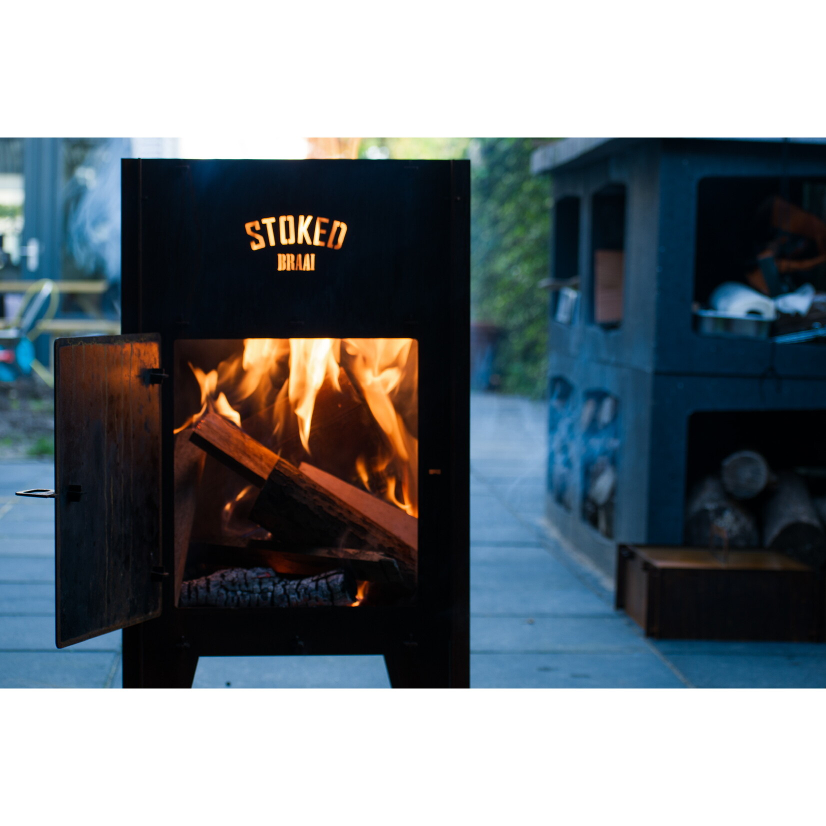STOKED STOKED - Braai - Buitenhaard/BBQ - BASISMODEL- CorTen staal - incl. RVS Grill Rooster