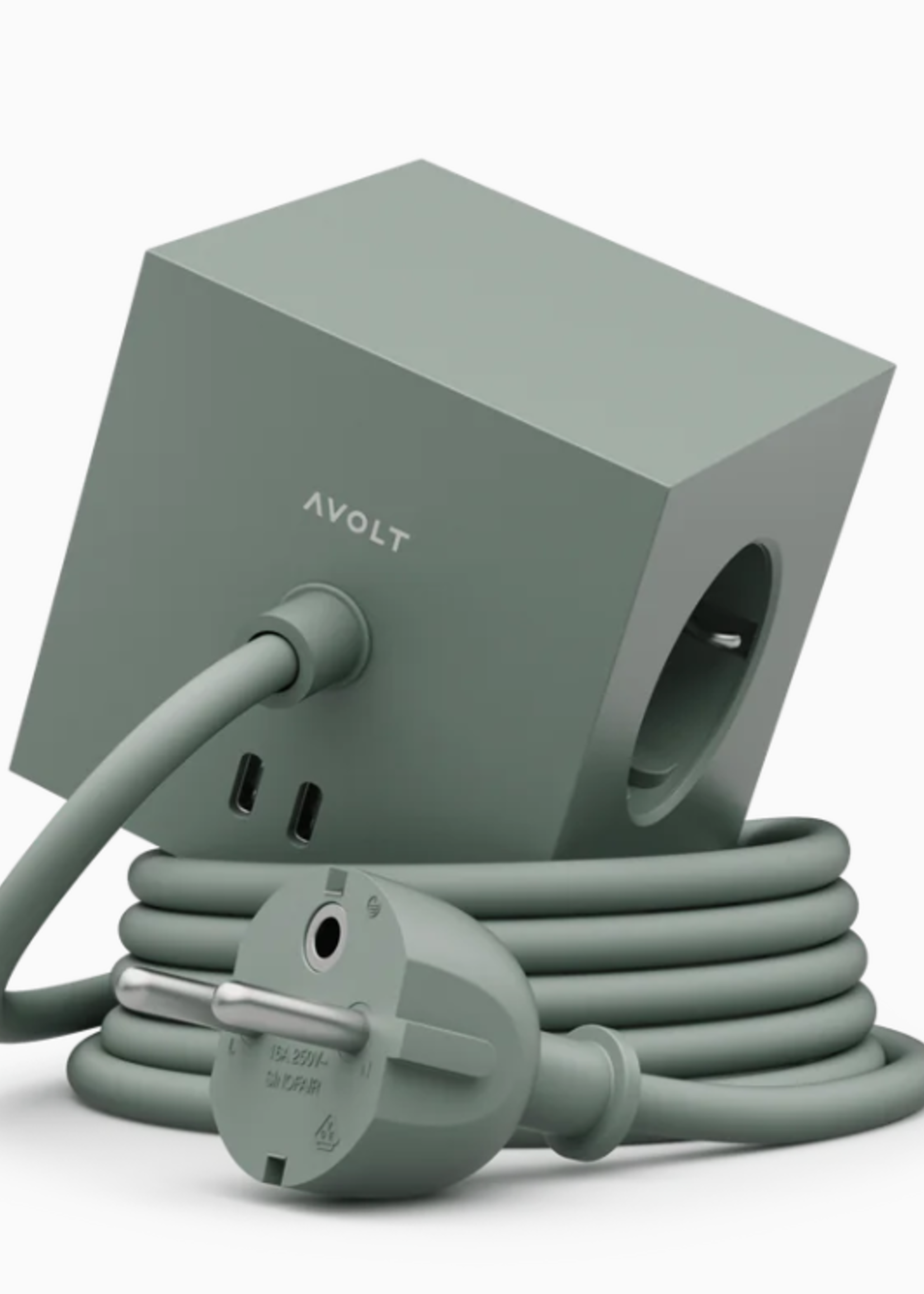 AVOLT AVOLT - Square 1 - Adapter - 30W - Dual USBC - 1.8m - Oak Green