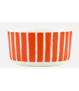 Marimekko Marimekko - Piccolo - Bol - 5dl - Orange blanc rayé