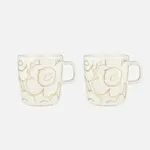 Marimekko Oiva / Piirto Unikko - Tasse - 4 dl - 2 stuks
