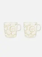Marimekko Oiva / Piirto Unikko - Tasse - 4 dl - 2 stuks