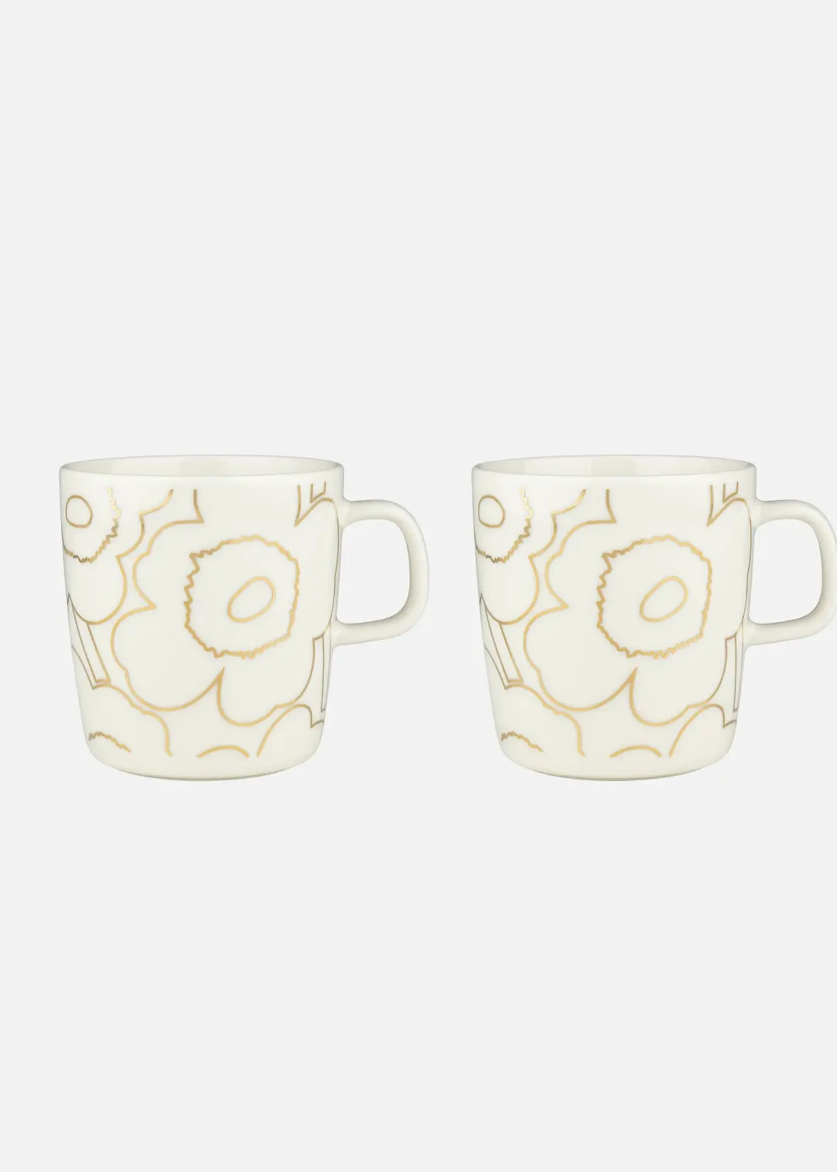 Marimekko Oiva / Piirto Unikko - Tasse - 4 dl - 2 stuks