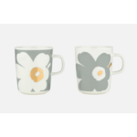 Marimekko Marimekko - Unikko - Annniversary -  Oiva mug - 2,5dl - Wit/Licht grijs/Goud