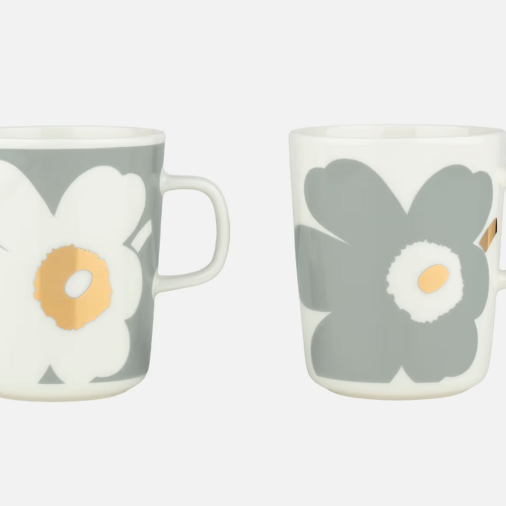 marimekko Marimekko - Unikko - Annniversary -  Oiva mug - 2,5dl - Wit/Licht grijs/Goud