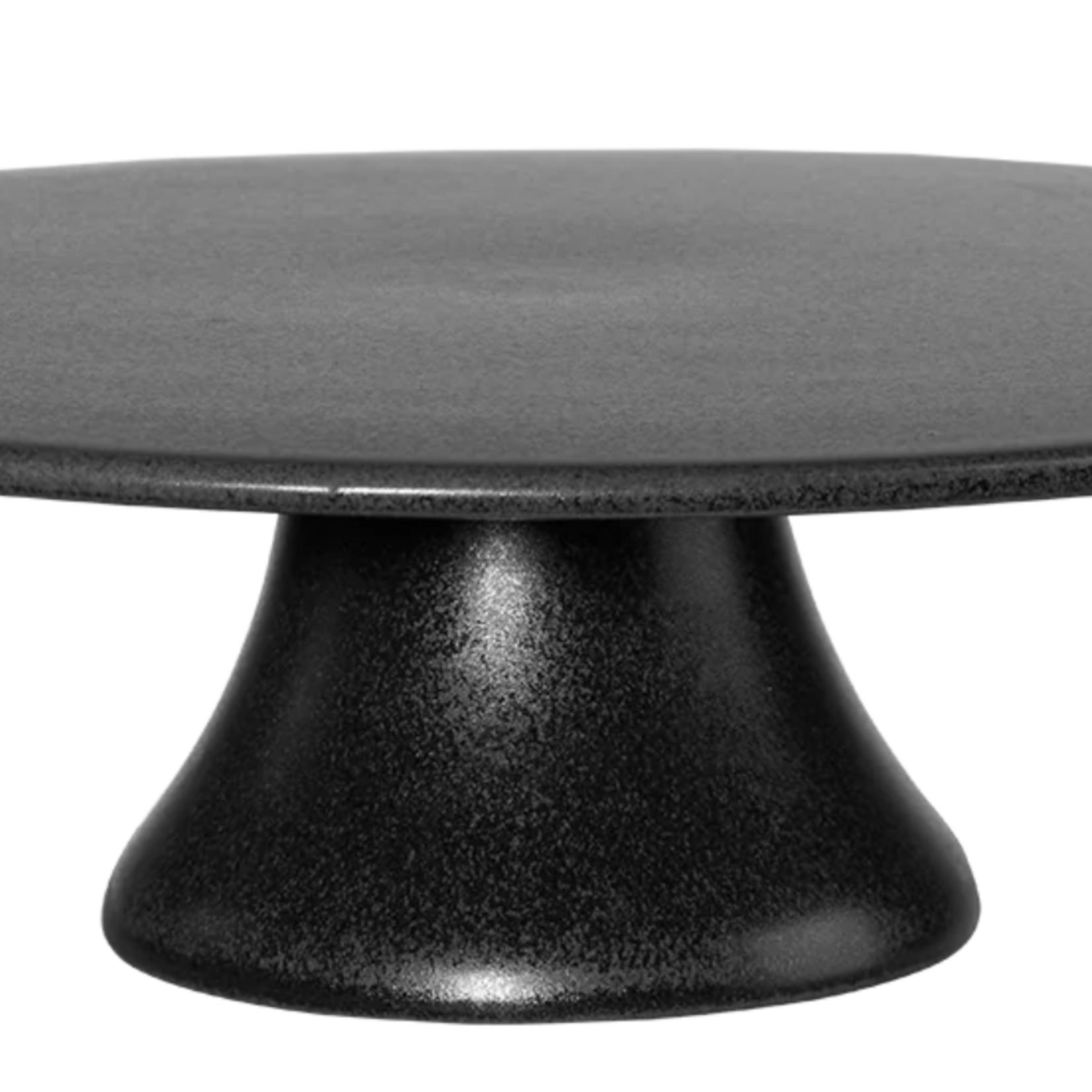 ASA ASA - Assiette à gâteaux - IRON - Faïence - Noir mat - 29cm