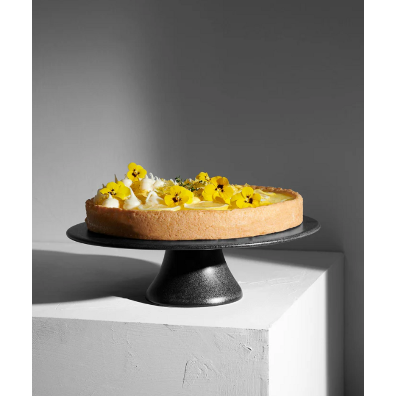 ASA ASA - Taartplateau - IRON - Aardewerk - Mat zwart - 29cm