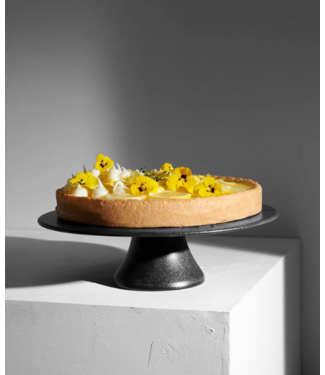 ASA ASA - Assiette à gâteaux - IRON - Faïence - Noir mat - 29cm