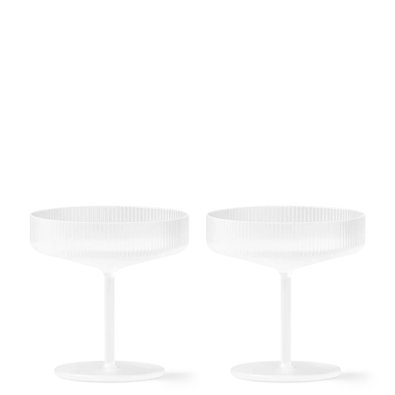 Ferm Living Ferm living - Soucoupe à champagne Ripple - set of 2 - Frosted
