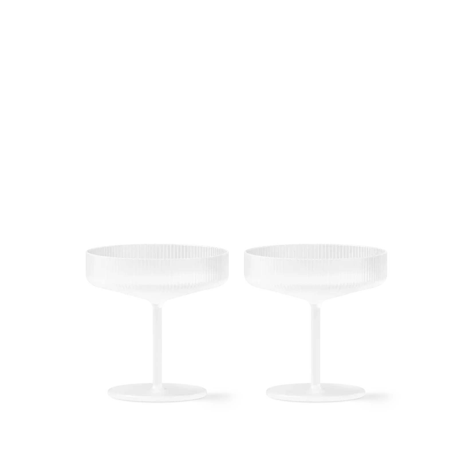 Ferm Living Ferm living - Soucoupe à champagne Ripple - set of 2 - Frosted