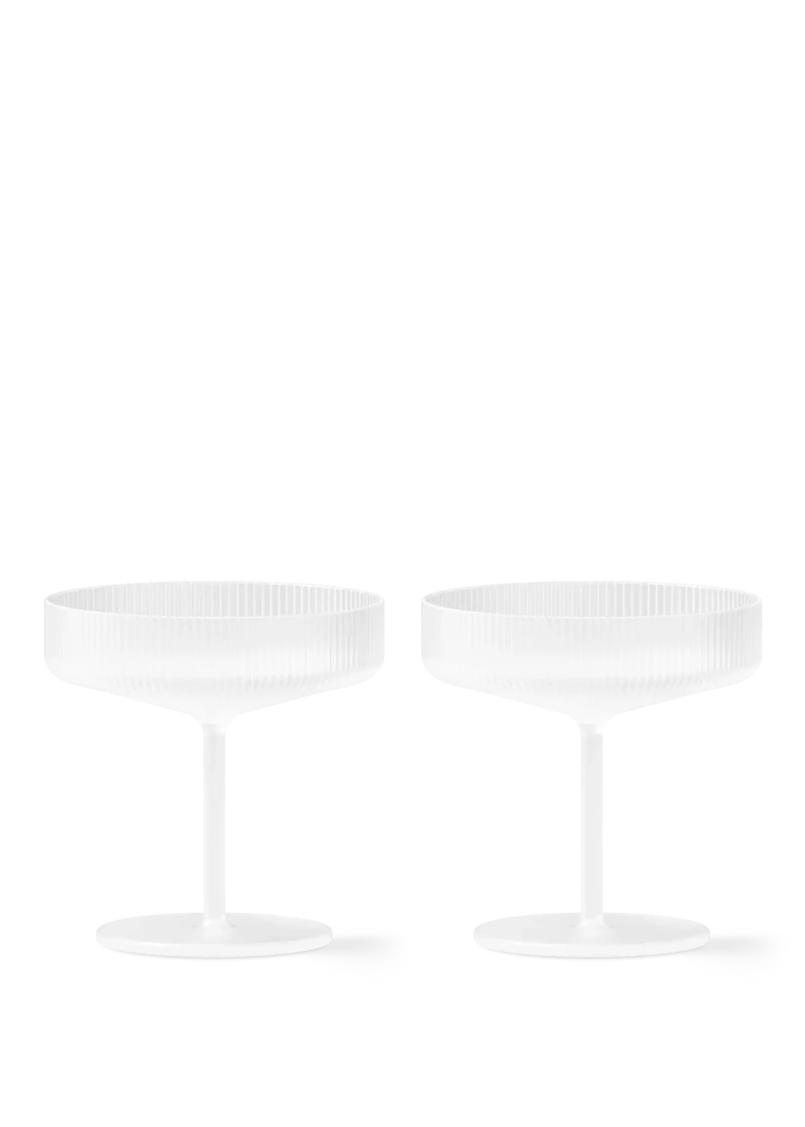 Ferm Living Ferm living - Soucoupe à champagne Ripple - set of 2 - Frosted