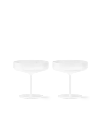 Ferm Living Ferm living - Soucoupe à champagne Ripple - set of 2 - Frosted