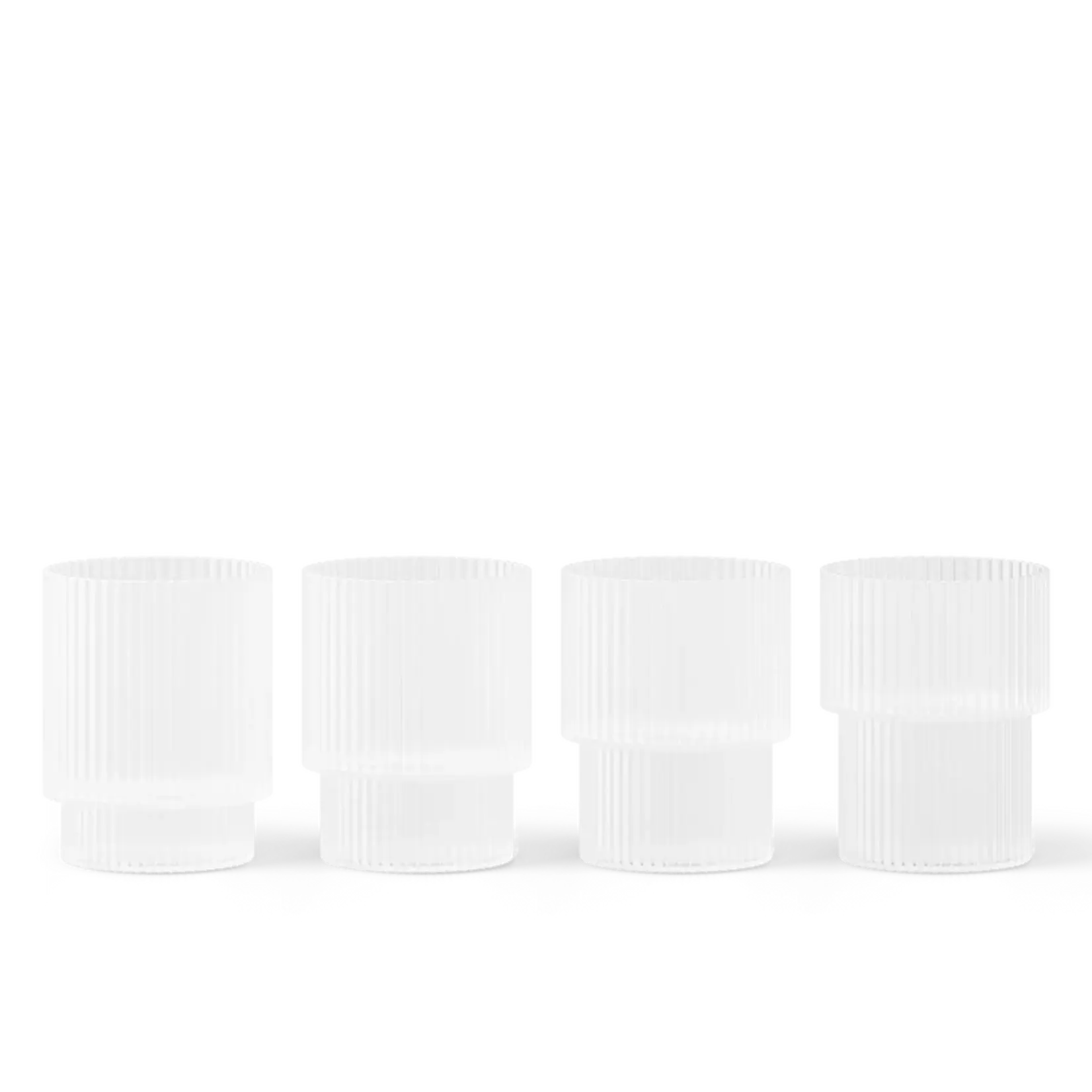 Ferm Living Ferm Living - Verres Ripple - set of 4 - Frosted