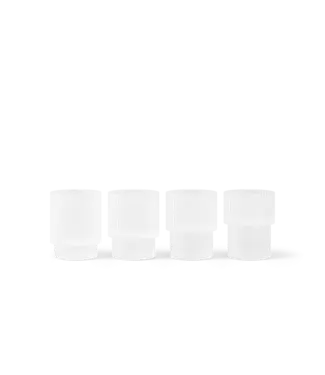 Ferm Living Ferm Living - Verres Ripple - set of 4 - Frosted
