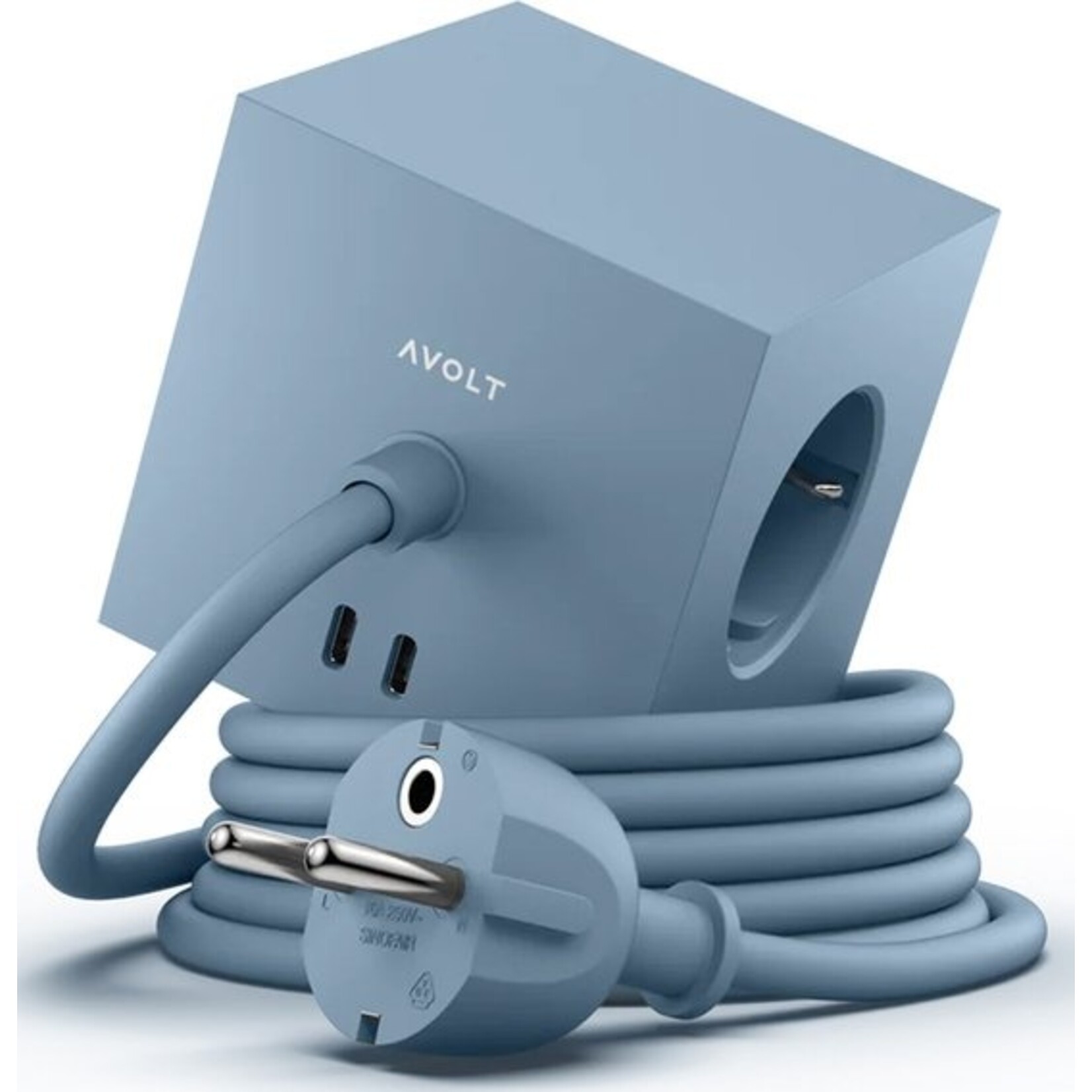 AVOLT AVOLT - Square 1 - Adaptateur - 30W - Double USBC - 1,8m - Shark Blue