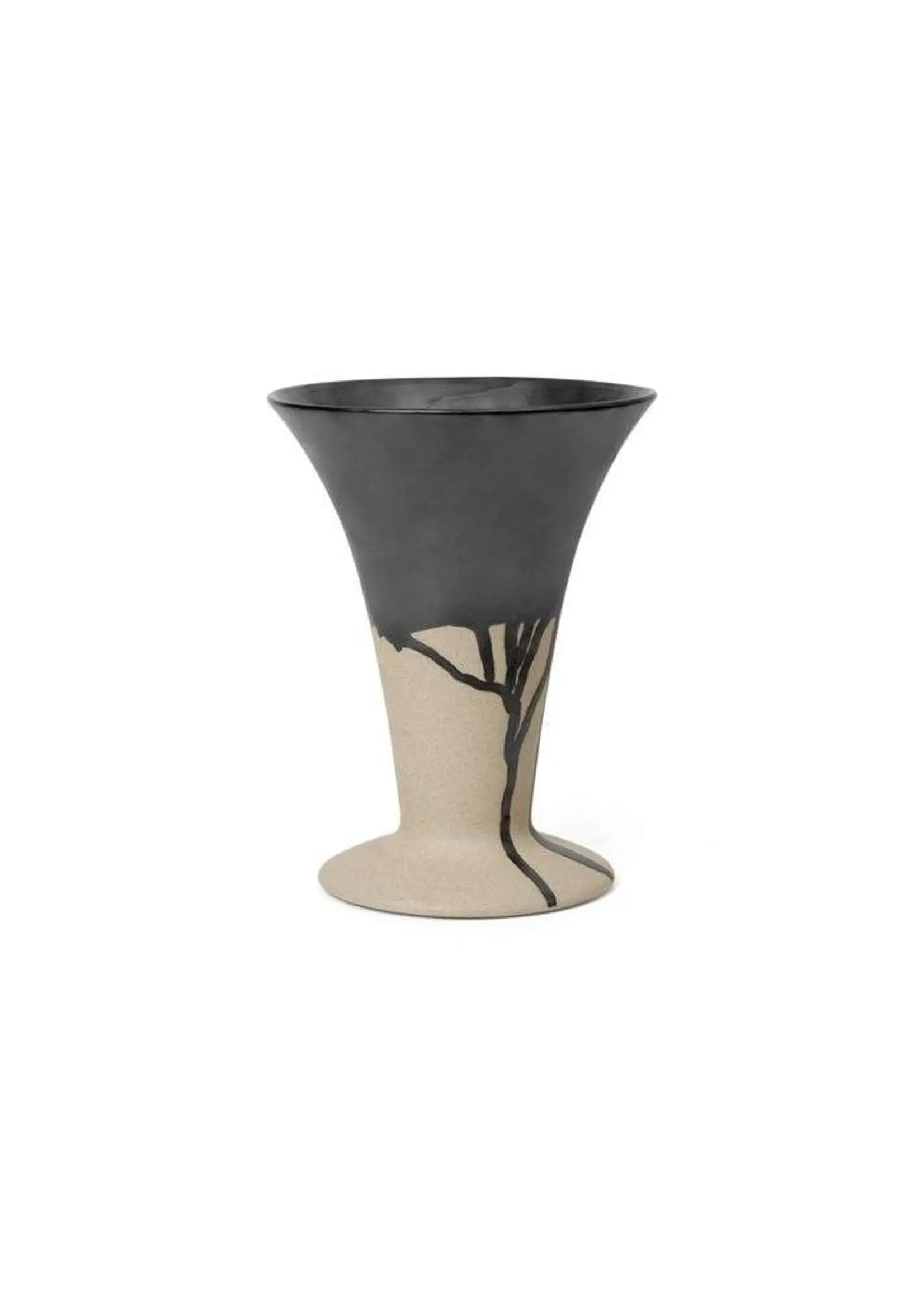 Ferm Living Ferm Living - Vase à fleurs - Sable/noir