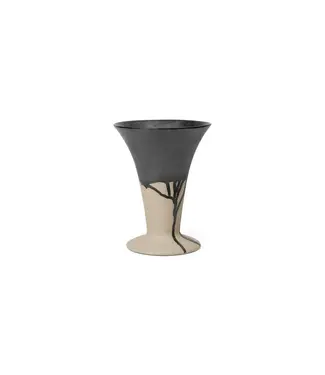 Ferm Living Ferm Living - Vase à fleurs - Sable/noir
