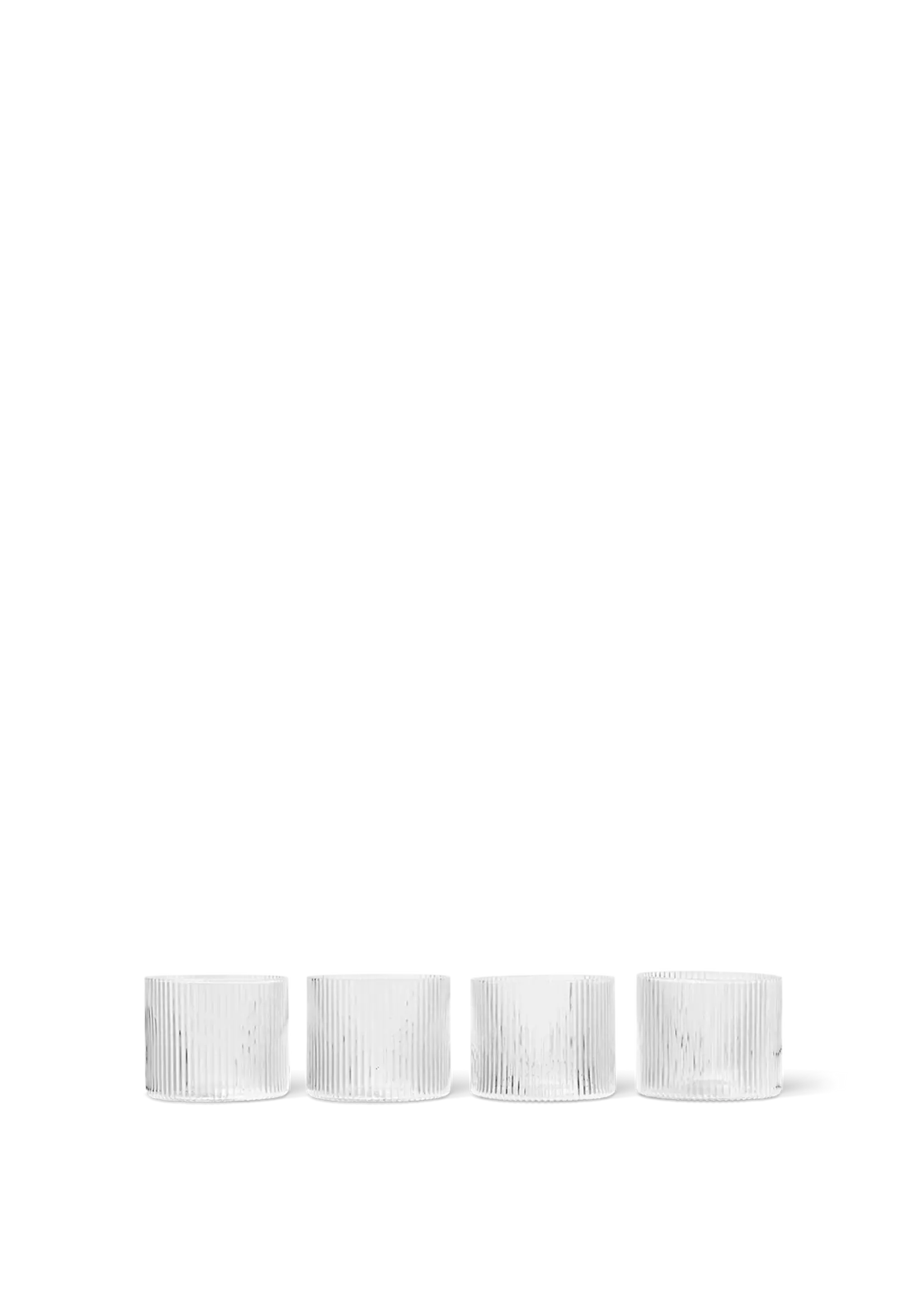 Ferm Living Ferm living - Ripple Low Glasses - Set van 4
