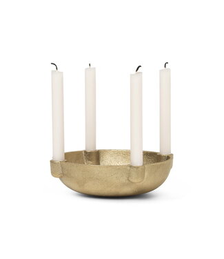 Ferm Living Ferm Living - Bowl - Kaarsenhouder Small - Brass - 14,6cm