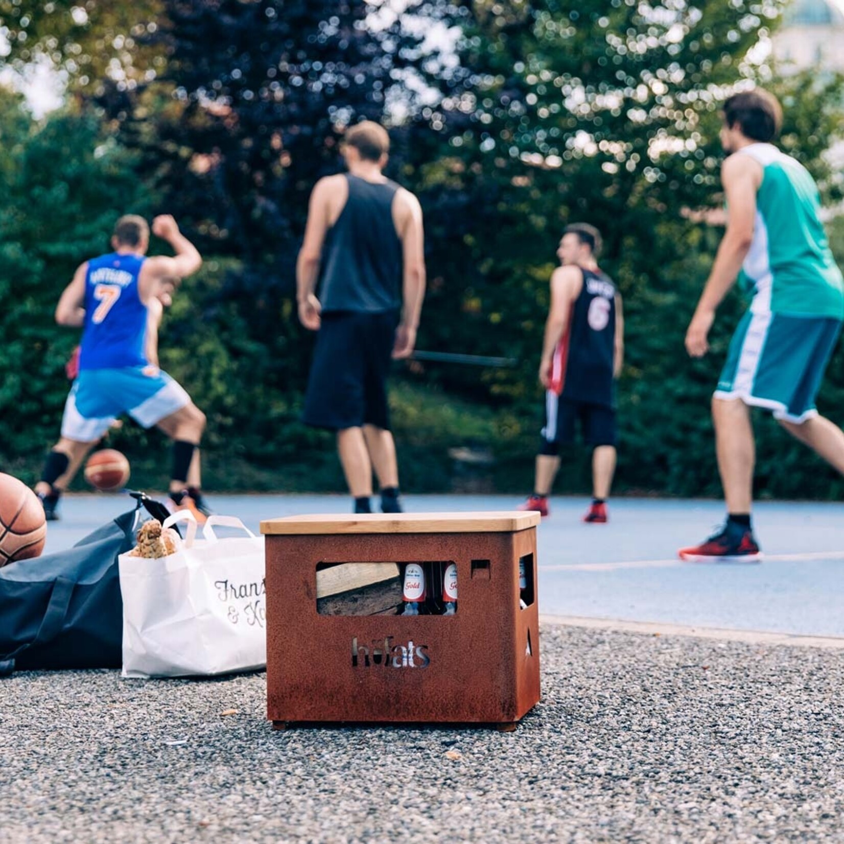 Höfats Höfats - Boîte à bière - Corbeille à feu - Rouillé