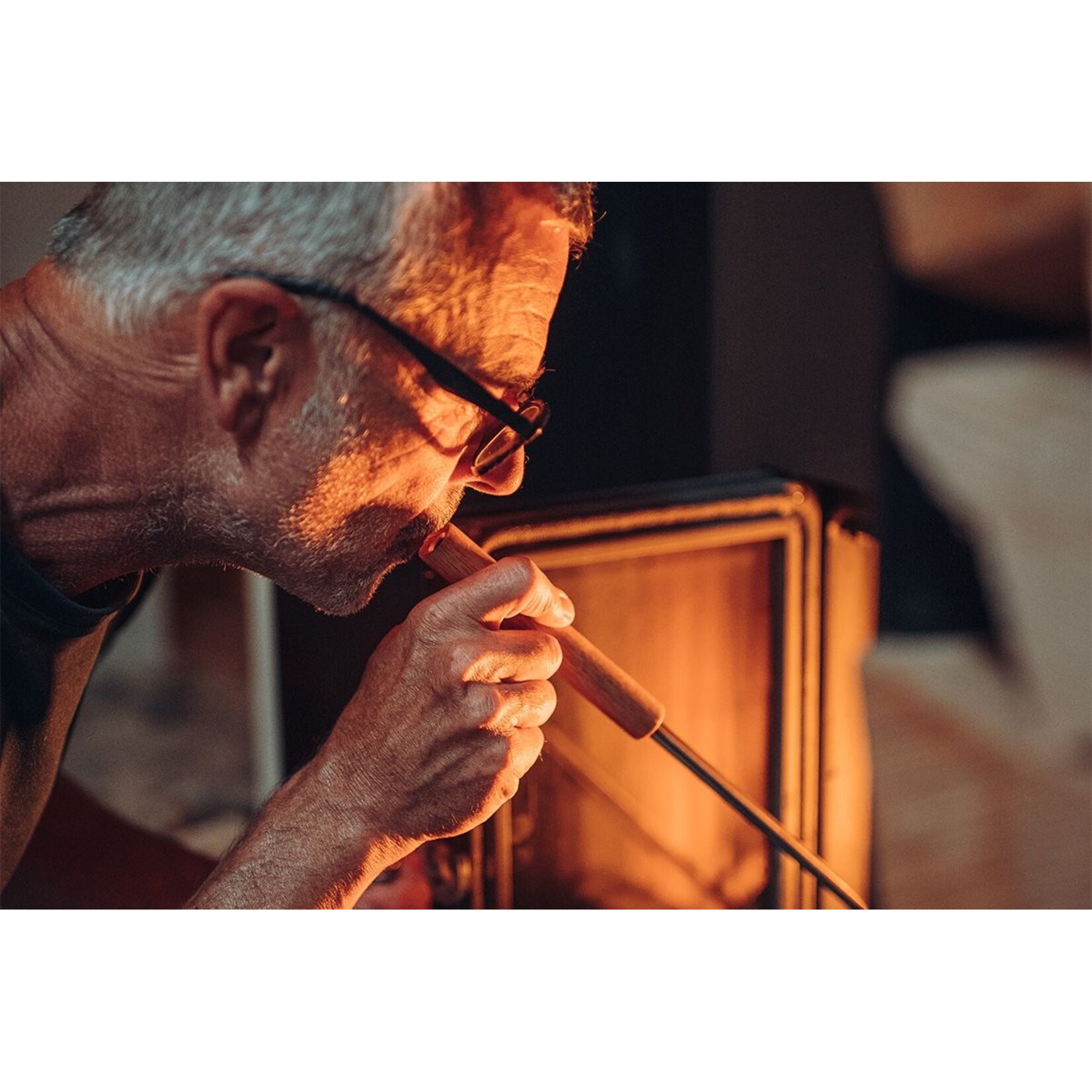 Höfats Höfats - Poker avec souffleur de flamme sur base en acier inoxydable