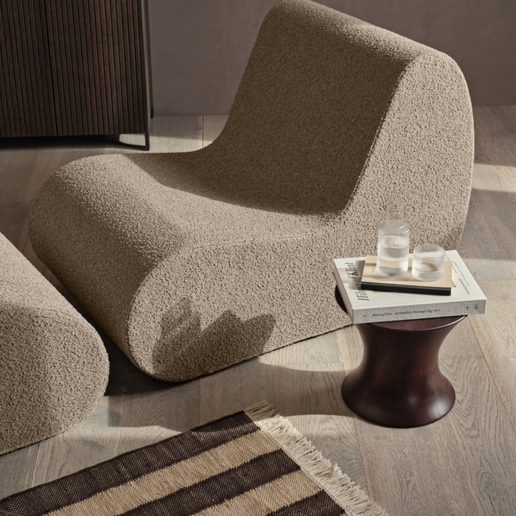 Ferm Living Rouli Center Module Pure Bouclé - Sand