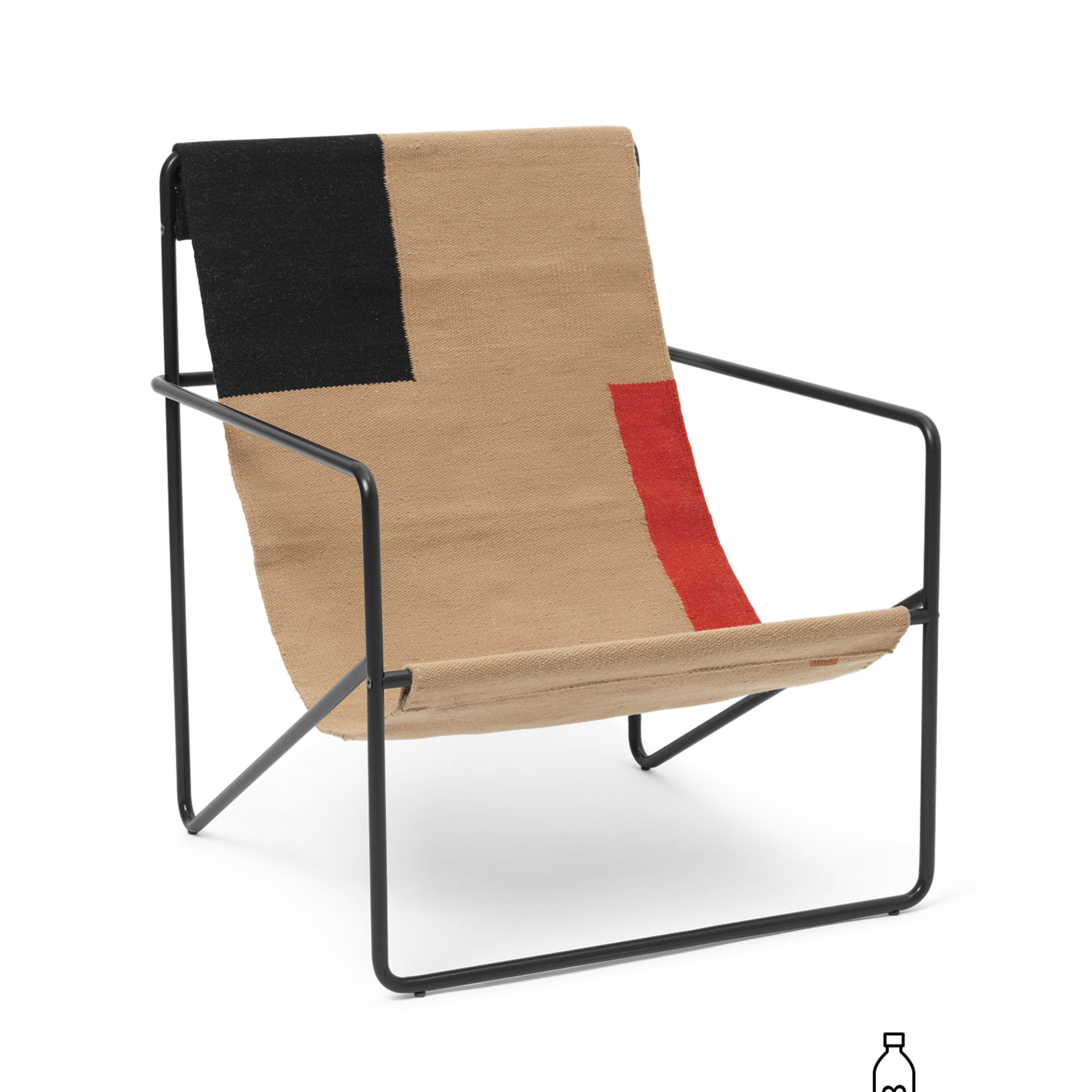 Ferm Living Desert Chaise longue - Noir/Block