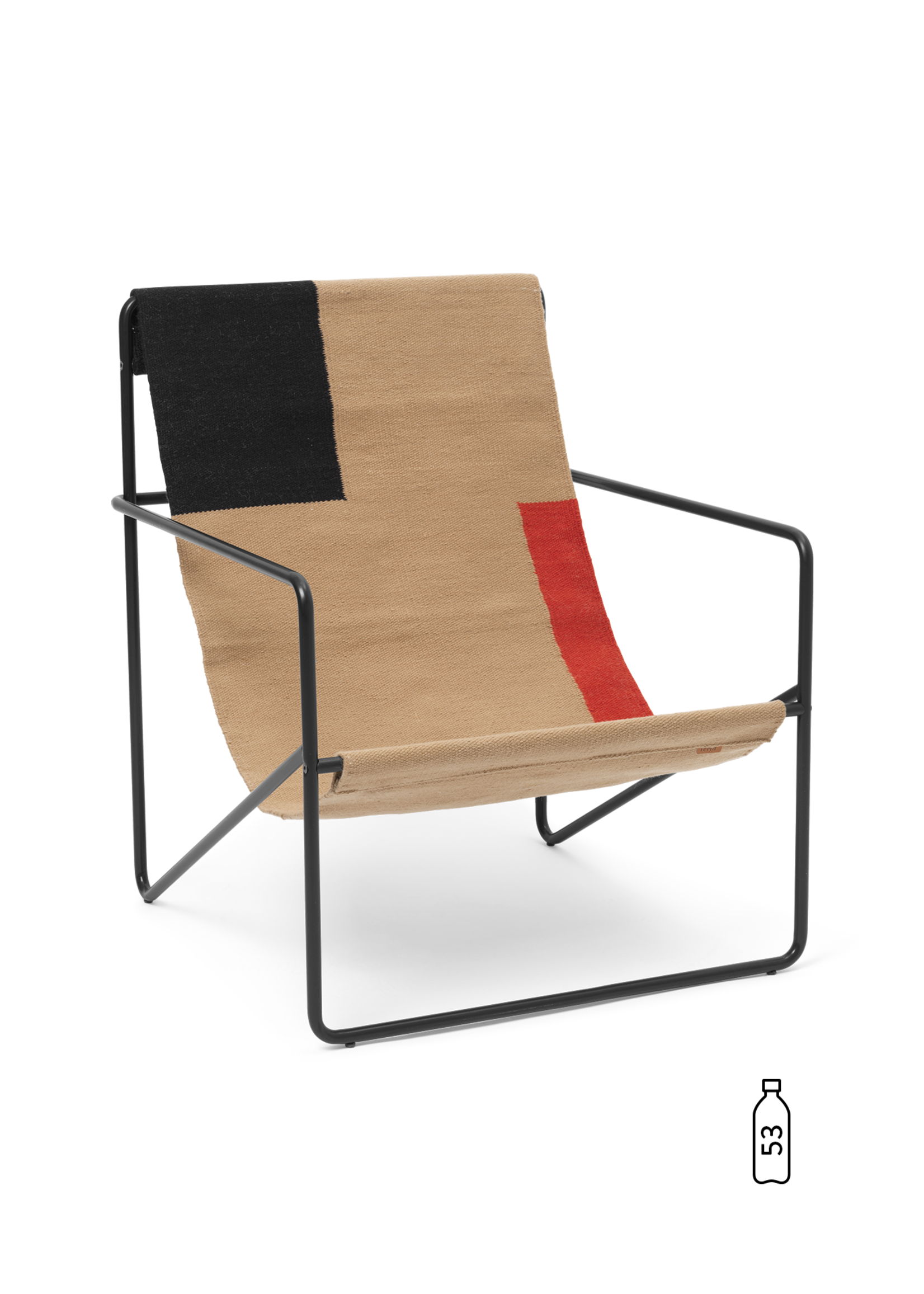 Ferm Living Desert Chaise longue - Noir/Block