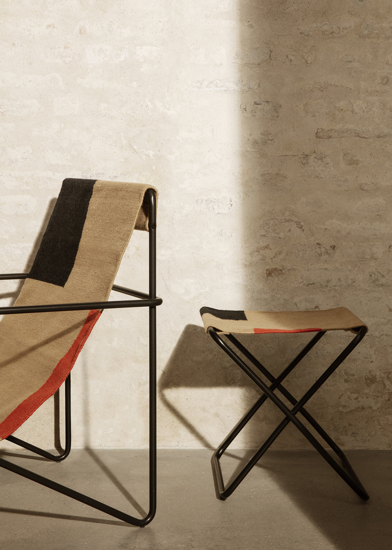 Ferm Living Desert Chaise longue - Noir/Block