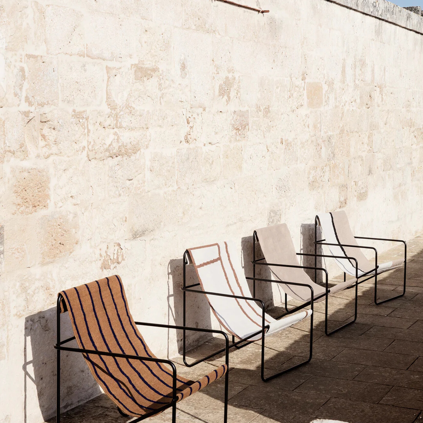 Ferm Living Desert Chaise longue - Noir/Soil