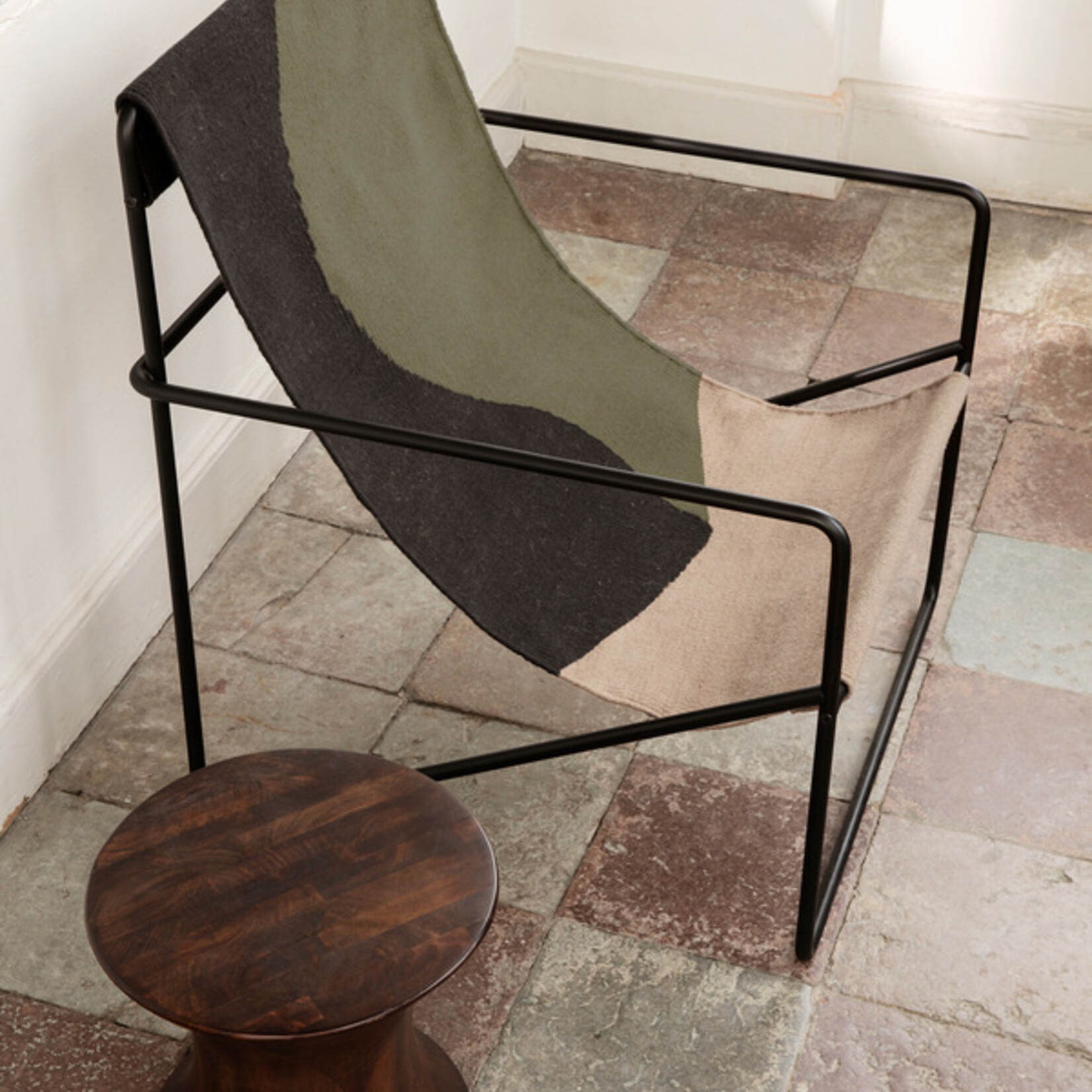 Ferm Living Desert Chaise longue - Noir/Dune