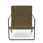 Ferm Living Desert Chaise longue - Noir/Olive