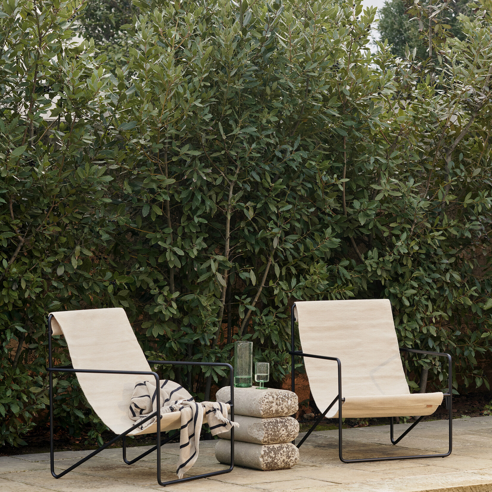 Ferm Living Desert Chaise longue - Noir/Nuage