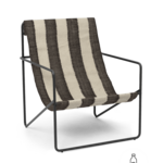 Ferm Living Desert Chaise longue - Noir/Off-White/Chocolat